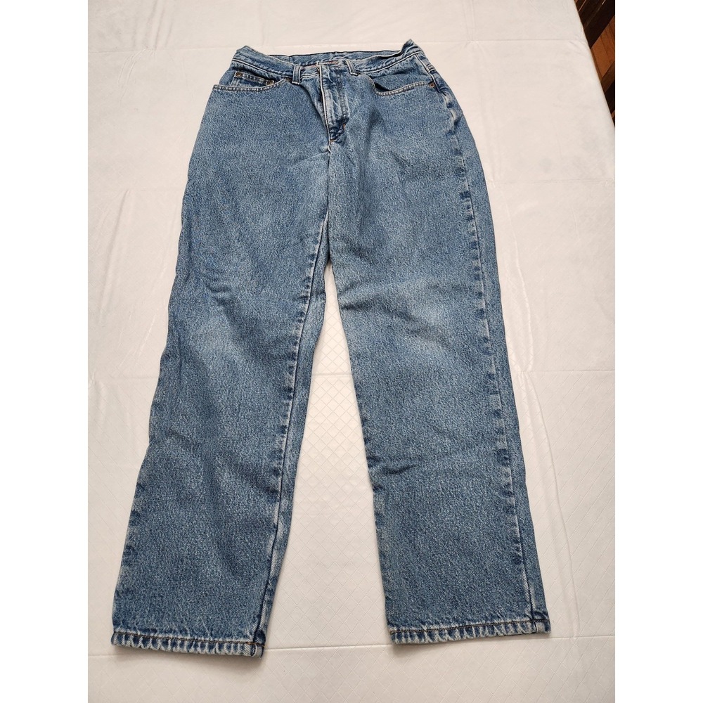 L.L. Bean Double L Relaxed Fit Jeans Womens 12R Flannel Lined High Rise 30x26.5